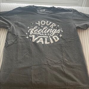 Gray Graphic T-Shirt with Positive Message